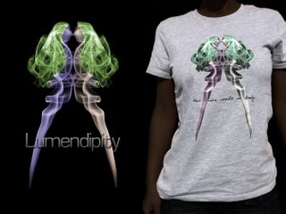 Smoke photography on band merchandise t-shirt