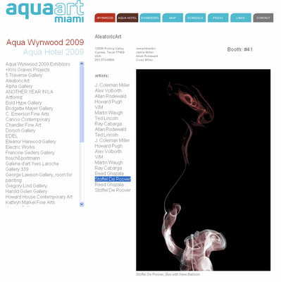 Lumendipity Smoke Photography at Aqua Art Miami during Art Basel